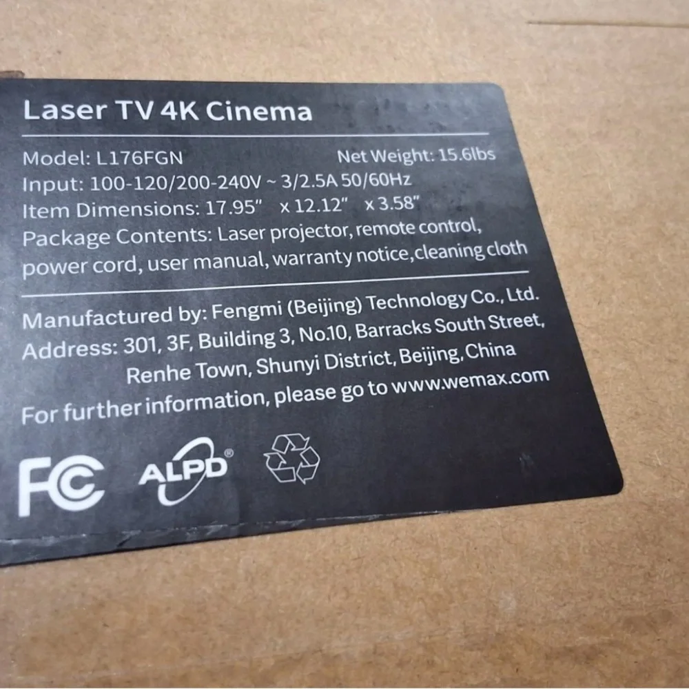 Google 4K WEMAX Android TV Short Throw Projector